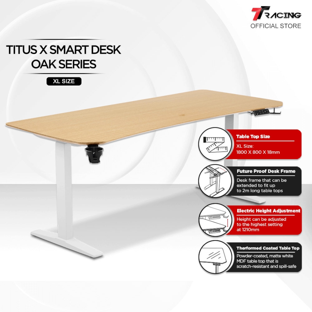 โต๊ะปรับระดับ TTRACING TITUS X SMART DESK 1.8M สี OAK
